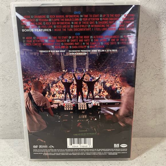 2008 Blue Man Group - How To Be a Megastar Live! - DVD & CD with insert - Used - Picture 2 of 6